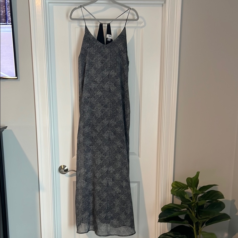 Old Navy Black and Gray Backless Dress